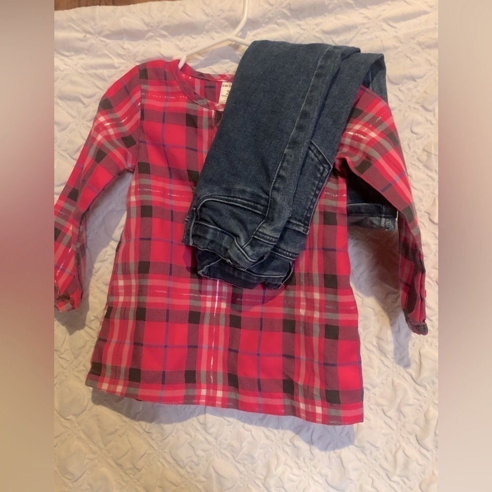 Girls’ 2T Bundle NWOT LS Top & Jeans